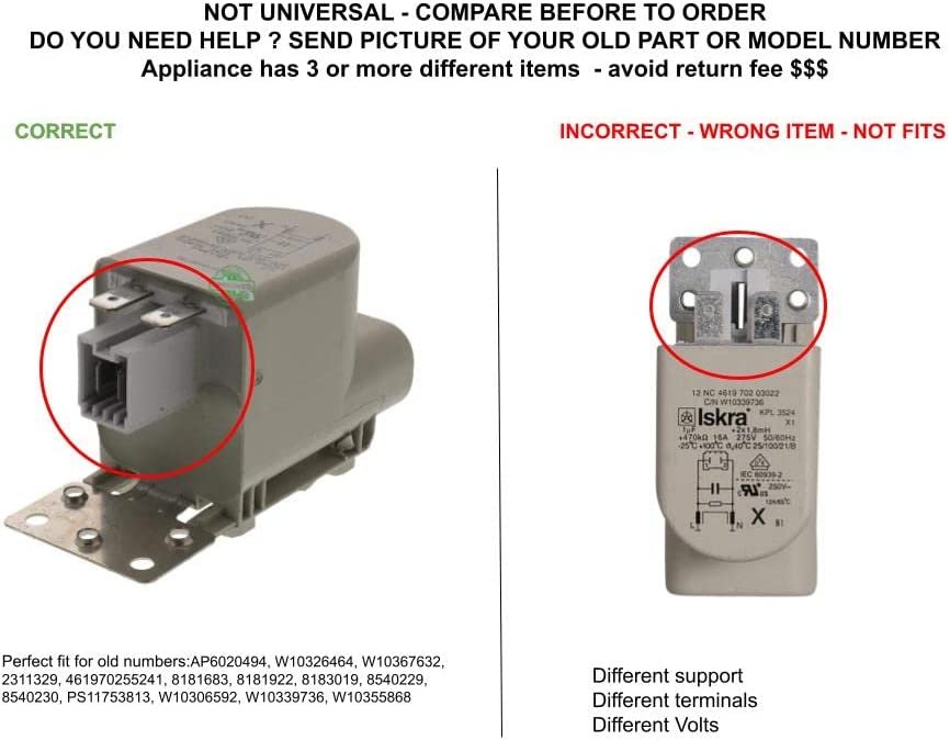 GLOB PRO SOLUTIONS 8181683 2311329 8181922 8183019 8540229 CKD3146 Noise Filter