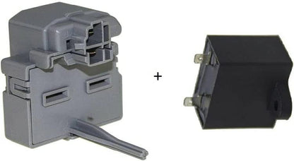 GLOB PRO SOLUTIONS 513605014 Embraco TSD2 Refrigerator Compressor Start Relay & Capacitor CK513605014 1/4 Terminal Compatible with Heavy Duty