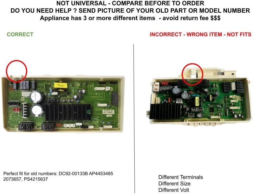 GLOB PRO SOLUTIONS 2073657 CKD2662 Washer Main Control Board 12" ½ Length Approx. Replacement for and compatible with Samsung Heavy DUTY