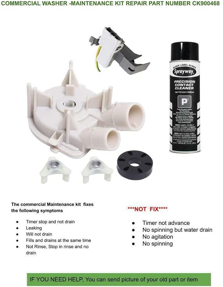 KIT to FIX Washer stops at Rinse & not DRAIN compatible with Estate