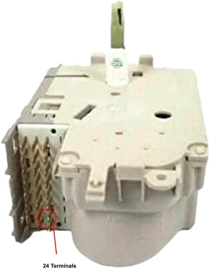 GLOB PRO SOLUTIONS 3953317 547859 CKD1889 Washer Timer 24 Terminals 5” ¾ Length Approx. Replacement for and compatible with Whirlpool Heavy DUTY
