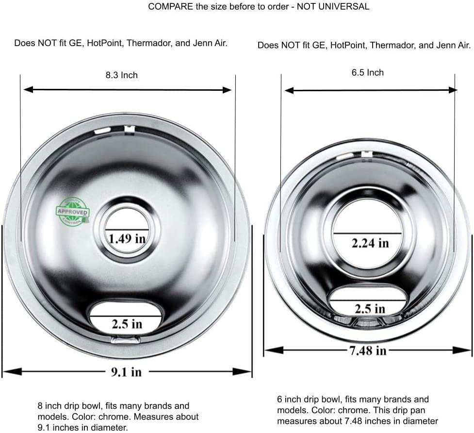 GLOB PRO SOLUTIONS 102 1481881 42142 42169 64676 CKD3556 Stove Top Drip Pan