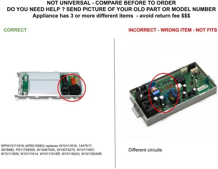 GLOB PRO SOLUTIONS AP6015083 PS11748355 EAP11748355 PD00004474 CKD3872 Main Control Board
