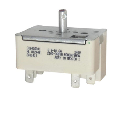 GLOB PRO SOLUTIONS AP3885460 PS1145040 EAP1145040 PD00000167 CKD2483 Range Infinite Switch 2" ½ Length Approx. Replacement for and Compatible with Frigidaire White Westinghouse Heavy Duty