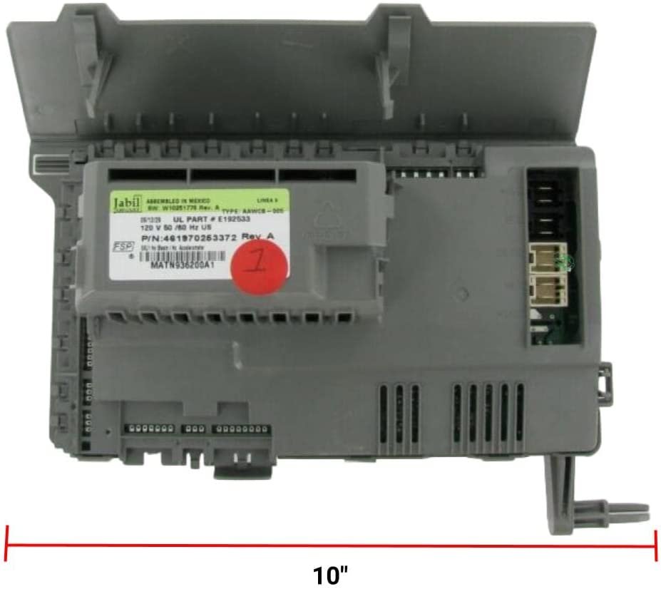 GLOB PRO SOLUTIONS W10280441 W10251745 CKD2574 Washer Control Unit-Central 10" Length Approx. Replacement for and compatible with Whirlpool Heavy DUTY