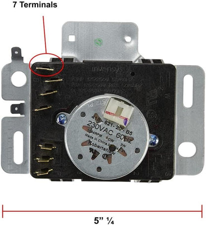 GLOB PRO SOLUTIONS W10857612 CKD2238 Dryer Timer 7" Terminals Roper Heavy DUTY