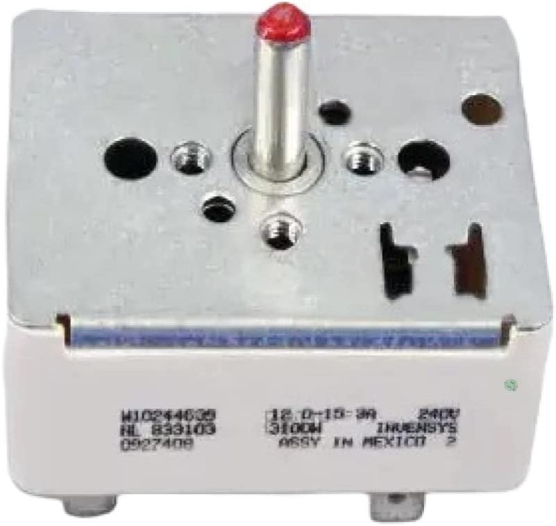 GLOB PRO SOLUTIONS W10244639 4443000 CKD2387 Range Surface Element Switch 2" ½ Length Approx. Replacement for and compatible with Whirlpool Maytag Heavy DUTY