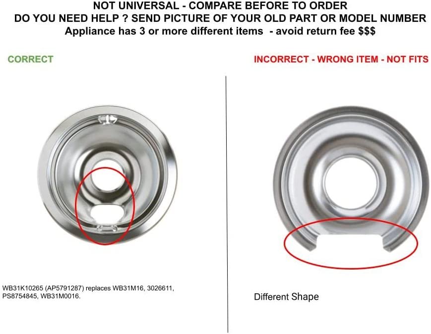 GLOB PRO SOLUTIONS AP5791287 PS8754845 WB31M0016 CKD3875 Bowl Burner 6 (ch)