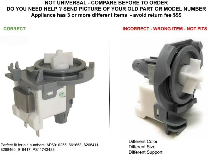 GLOB PRO SOLUTIONS WP661658 CKD3472 Drain Pump
