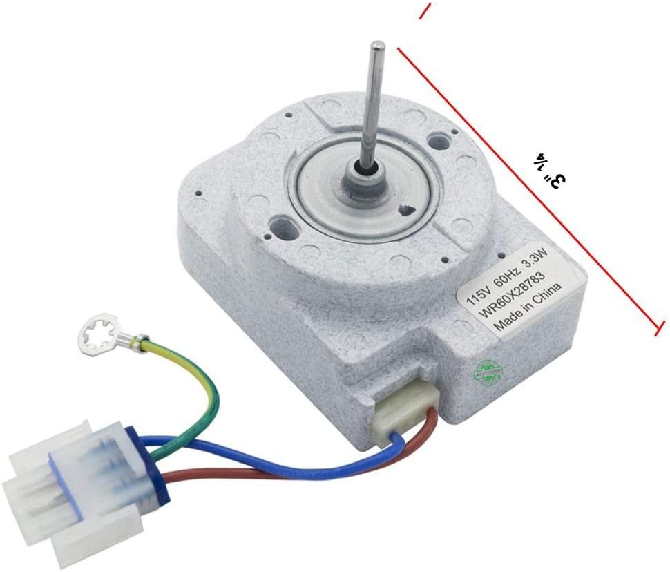 GLOB PRO SOLUTIONS WR60X10138 WR60X10141 WR60X10346 WR60X23584 CKD1886 Refrigerator Evaporator Fan Motor 3" ¼ Length Approx. Replacement for and compatible with GE Hotpoint Americana Heavy DUTY