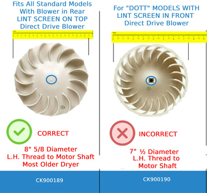 2-3 days DELIVERY- 694089 Kenmore Dryer Blower Fan Wheel WP694089 -8"5/8"