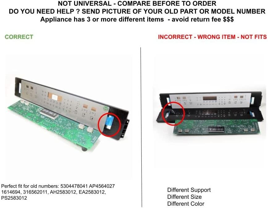 GLOB PRO SOLUTIONS 316562011 1614694 CKD2644 Range Touchpad & Control Board Kit 32" ½ Length Approx. Replacement for and compatible with Frigidaire Heavy DUTY