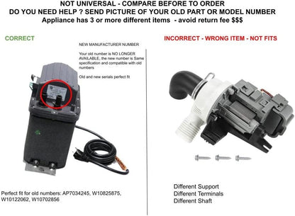 GLOB PRO SOLUTIONS W10825875 CKD5580 Drain Pump