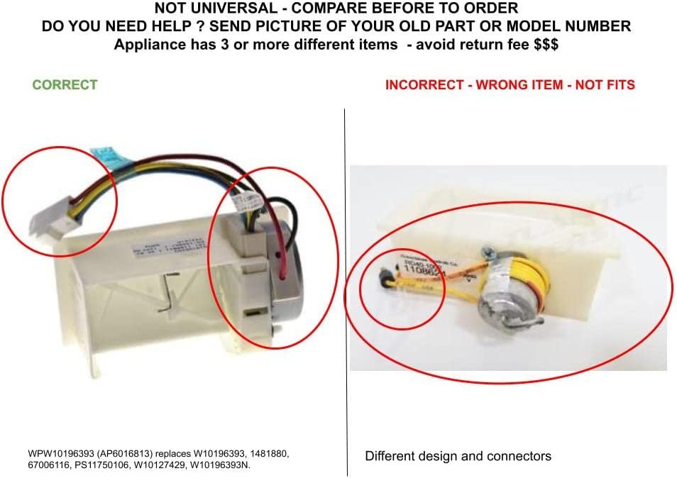 GLOB PRO SOLUTIONS 102692 1481880 67006116 W10127429 W10196393 CKD3823 Damper Control Assembly