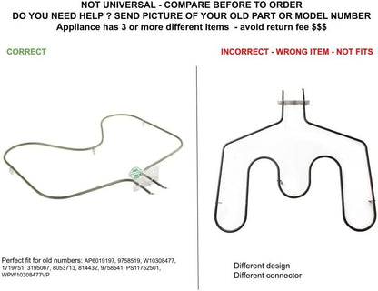 GLOB PRO SOLUTIONS AP6019197 PS11752501 EAP11752501 PD00002715 CKD6933 Oven Bake Element