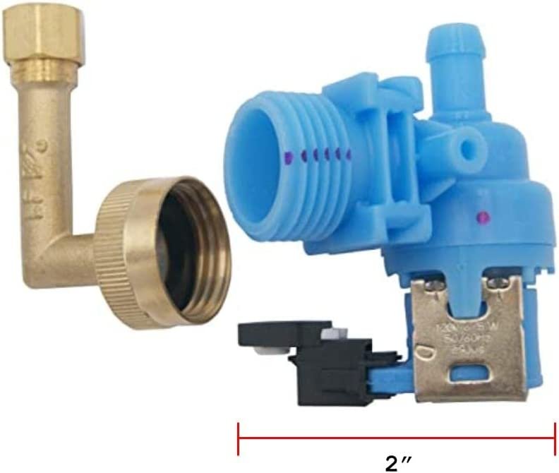 GLOB PRO SOLUTIONS W10195048 3015273 W10195049 W10219505 CKD2233 Diswasher Water Inlet Valve 2 Terminals Replacement for and compatible with Maytag Kenmore Whirlpool KitchenAid Heavy DUTY
