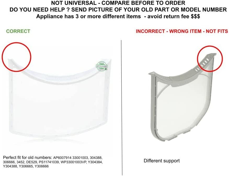 GLOB PRO SOLUTIONS 304388 306666 3452 DE529 CKD2127 Dryer Lint Filter Replacement for and compatible with Heavy DUTY
