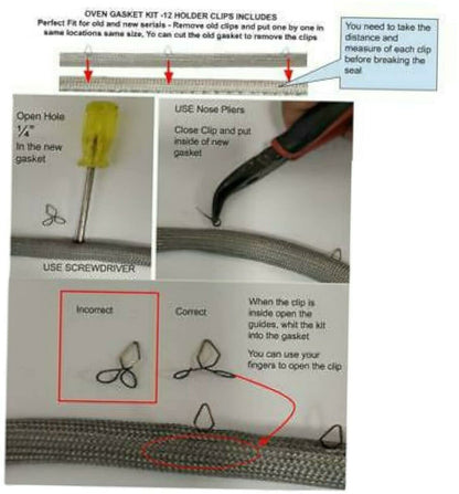 GlobPro AP3706691 1056119 PS977704 EAP977704 Range Oven Door Seal Replacement for and compatible with Frigidaire Kenmore Electrolux Heavy DUTY