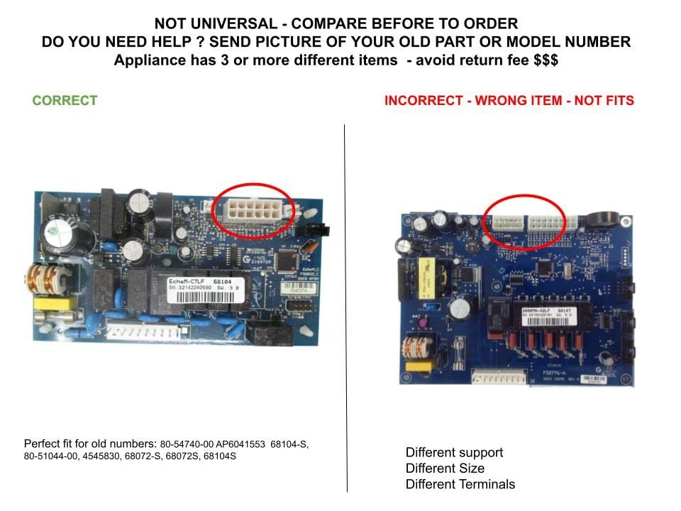 GLOB PRO SOLUTIONS 4545830 68072-S 68072S 68104S CKD2539 Refrigerator Control Board 6" ¼ Length Approx. Replacement for and Compatible with U-Line Heavy Duty