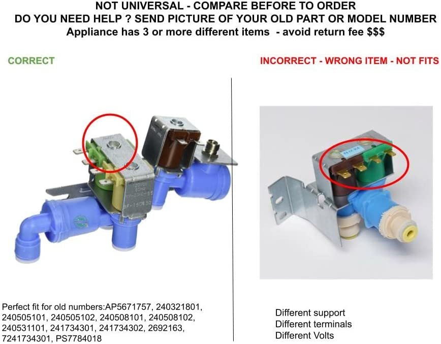 GLOB PRO SOLUTIONS 240321801 2692163 240505101 240505102 240508101 CKD3004 Water Inlet Valve
