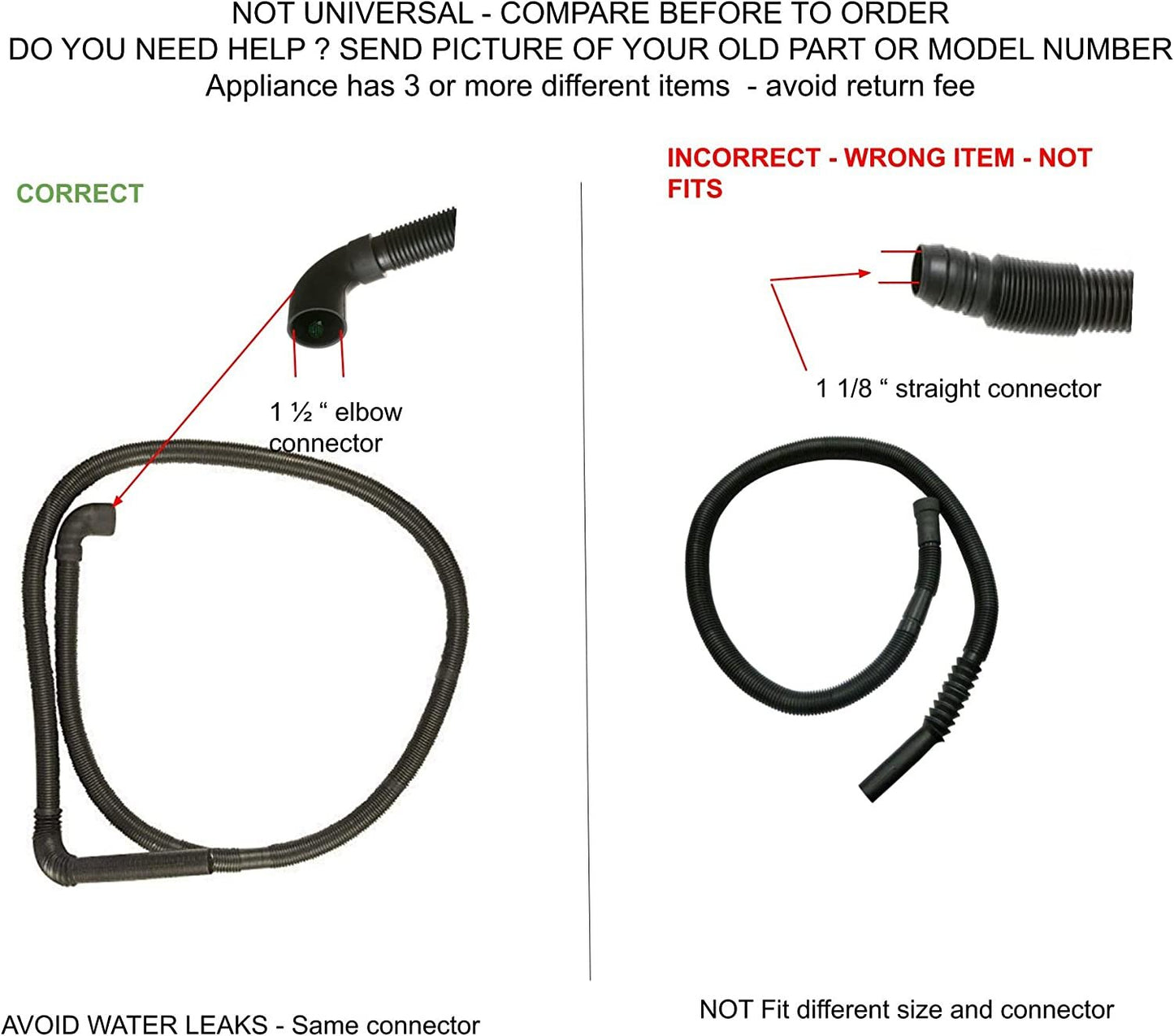 GLOB PRO SOLUTIONS 131268800 379 CKD5253 Drain Hose