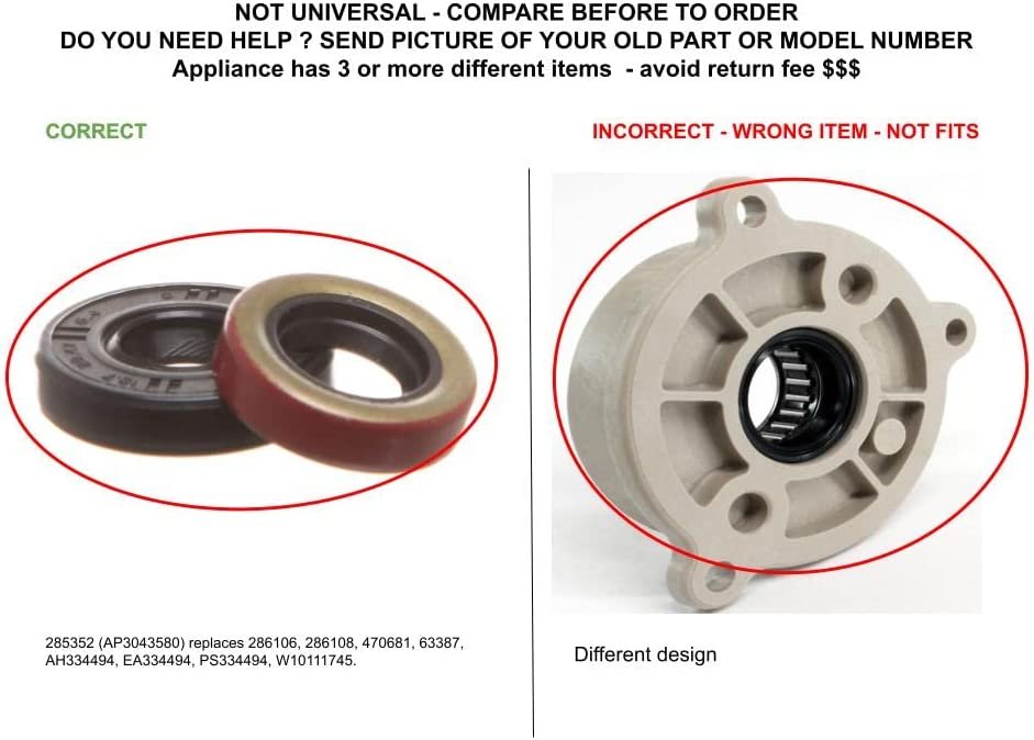 GLOB PRO SOLUTIONS 63387 470681 286106 286108 W10111745 CKD3792 Oil Seal Kit
