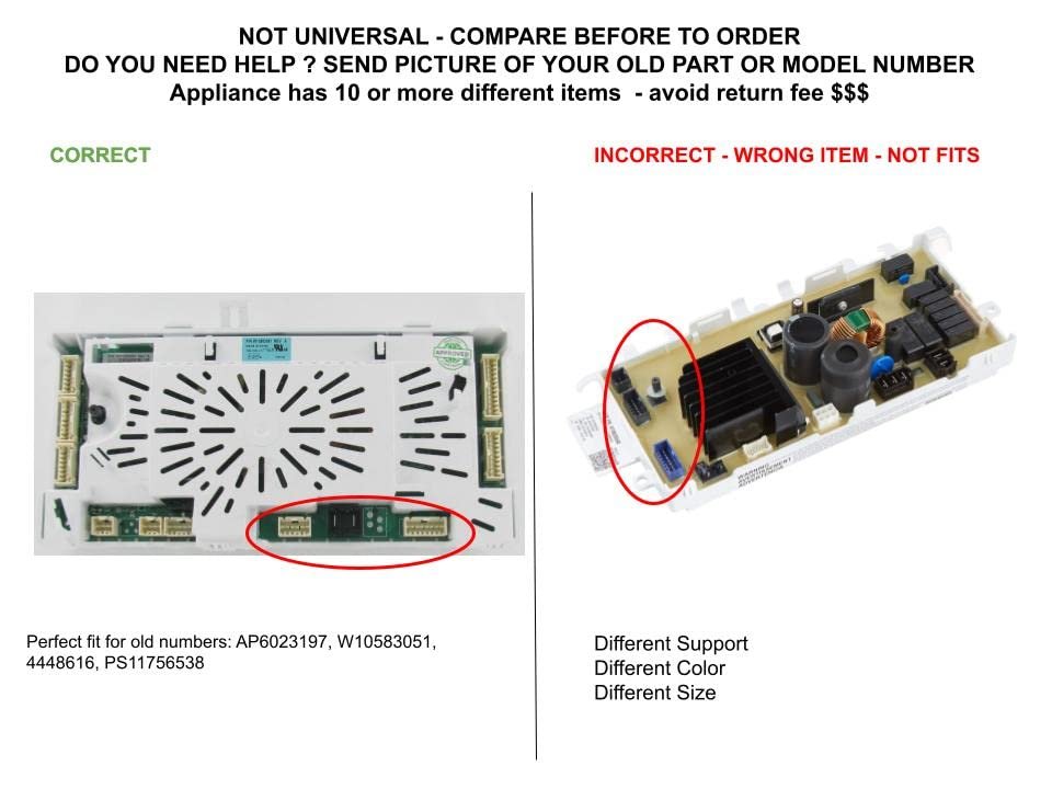 GLOB PRO SOLUTIONS W10583051 CKD2799 Control Module Replacement for and Compatible with Kenmore Kenmore Heavy Duty