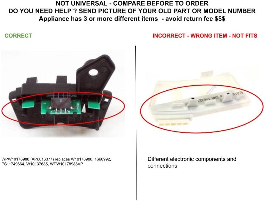 GLOB PRO SOLUTIONS W10137685 1668992 W10178988 WPW10178988VP CKD5017 Rotor Position Sensor