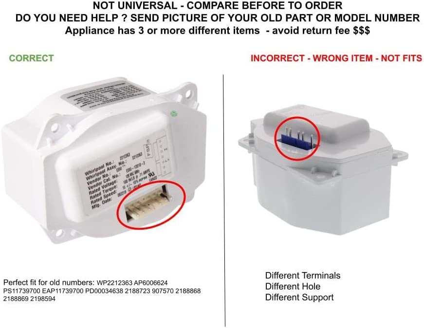 GLOB PRO SOLUTIONS AP6006624 PS11739700 EAP11739700 PD00034638 CKD5292 Auger Drive Motor