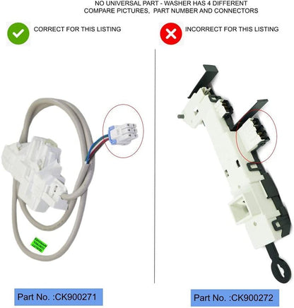 GlobPro DC34-00025E Washer Door Lock Switch New Design Replacement for and compatible with Samsung Heavy DUTY
