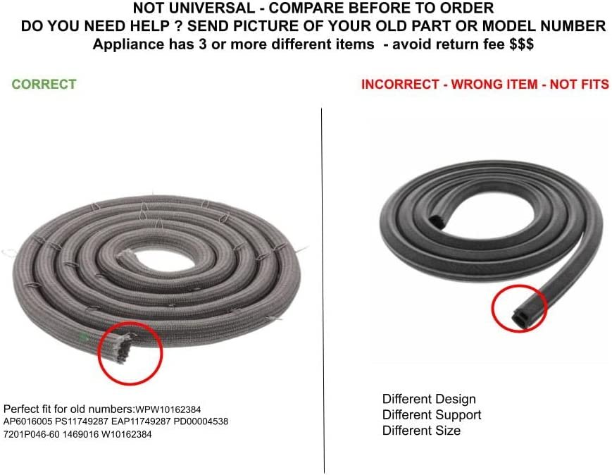 GLOB PRO SOLUTIONS WPW10162384 CKD5486 Oven Door Gasket