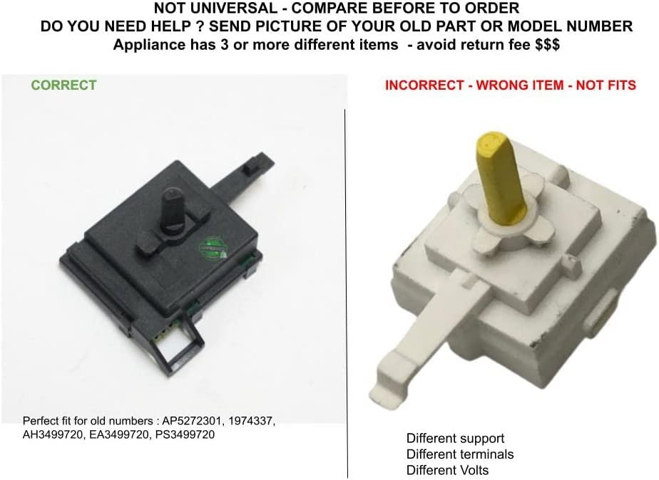 GLOB PRO SOLUTIONS AP5272301 PS3499720 EAP3499720 PD00031173 CKD3204 Selector Switch