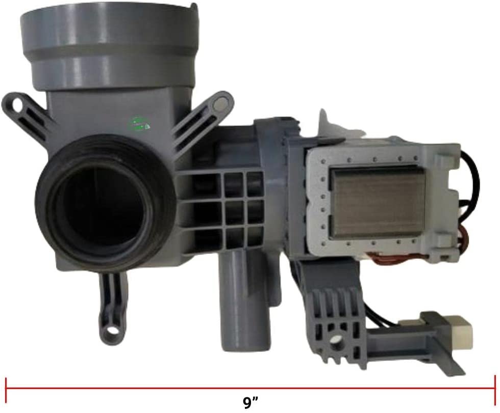 GLOB PRO SOLUTIONS W10365896 B40-3A CKD1358 Washer Water Pump MOTOR 9" length Approx. Replacement for and compatible with Maytag Whirlpool Crosley Amana Heavy DUTY