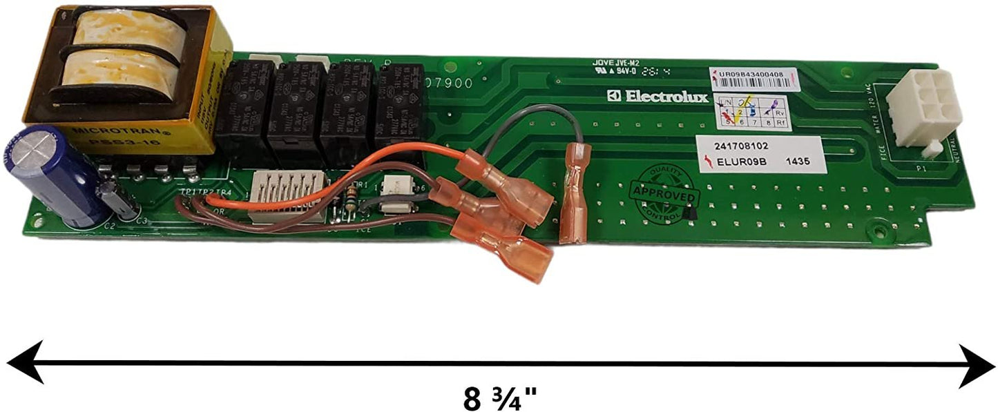 GlobPro 241708102 Refrigerator Power Control Board 8 ¾" length Approx. Replacement for and compatible with Frigidaire Electrolux 241708102 Heavy DUTY