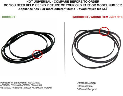 GLOB PRO SOLUTIONS AP3204994 PS959964 EAP959964 PD00001333 CKD4999 Dryer Belt ONLY FIT 87-3/4 inch Long x 1/4, 222.88 cm x 0,6 cm