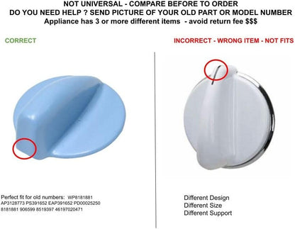 GLOB PRO SOLUTIONS AP3128773 PS391652 EAP391652 PD00025250 CKD5370 Control Knob Blue