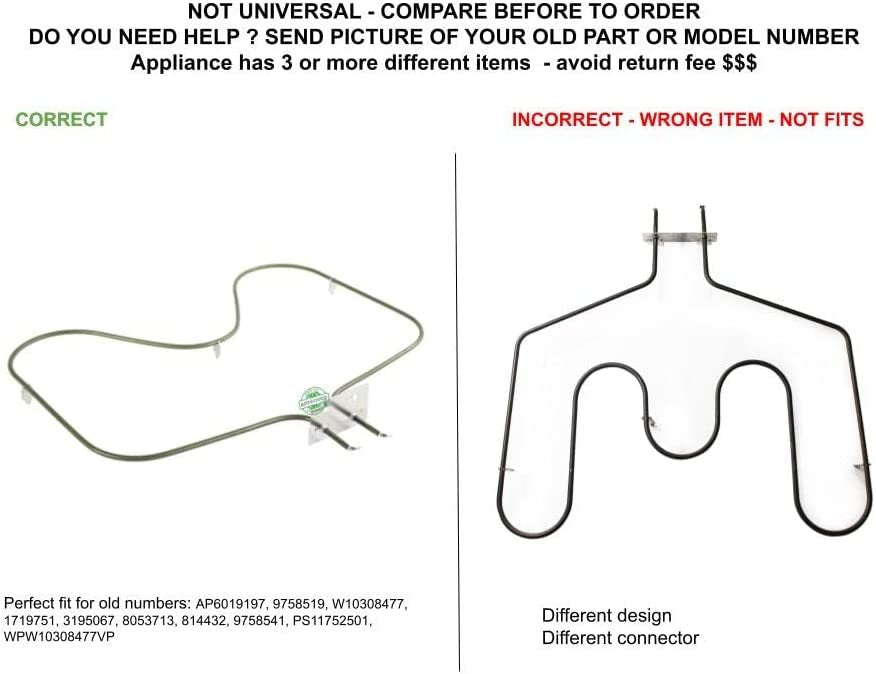 GLOB PRO SOLUTIONS WPW10308477 CKD6932 Oven Bake Element