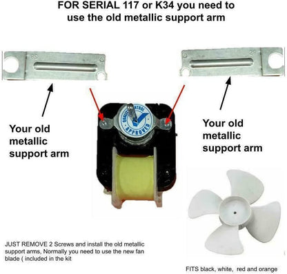 GLOB PRO 4389142 Fits Refrigerator Evapaporator Motor Fan WP4389142. 2163766, 2176298, 2183448, 2183833, 2200546,