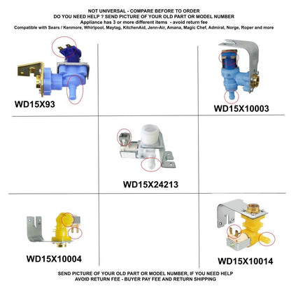 Global Products Water Inlet Valve Compatible General Electric RCA AP2039343