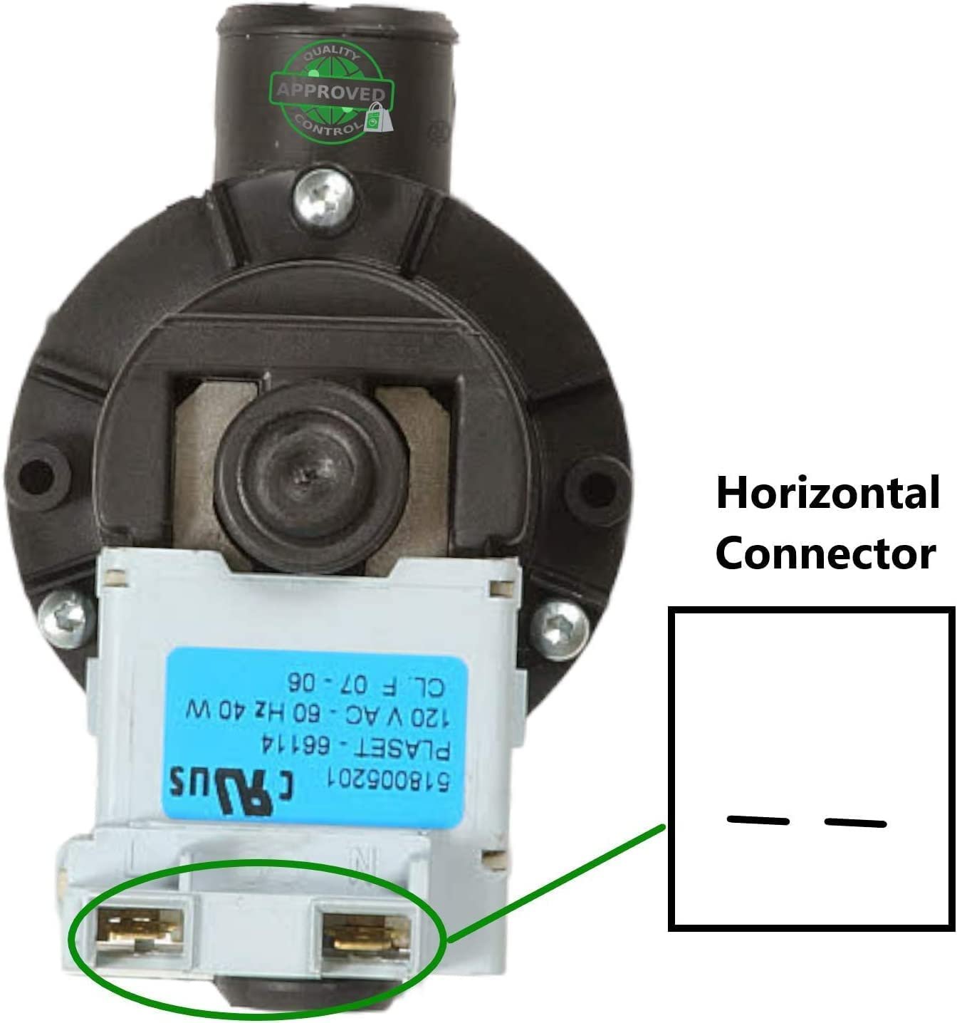 GLOB PRO SOLUTIONS 8182415 Washer Drain Pump Replacement for and compatible with Heavy DUTY