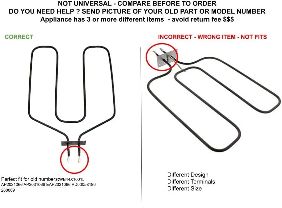 GLOB PRO SOLUTIONS AP2031066 EAP2031066 PD00058180 CKD5963 Broil Element