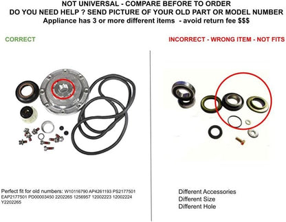 GLOB PRO SOLUTIONS 2202265 1256957 12002223 12002224 Y2202265 CKD4514 Triple Lip Seal & Hub Kit