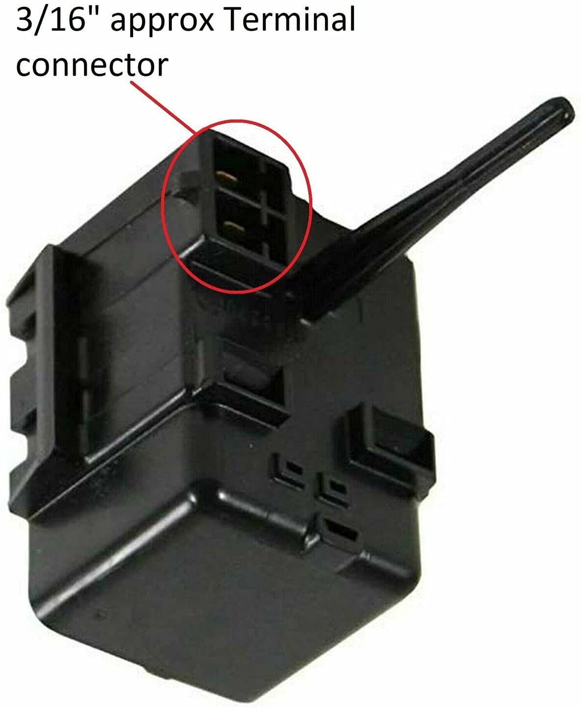 GLOB PRO SOLUTIONS 213615000 CKD2002 Refrigerator Fits Compressor Start Relay 213615000 3/16. Termin Heavy DUTY