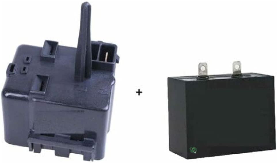 GLOB PRO SOLUTIONS W11285096 CKD5944 Refrigerator Compressor Relay Start Device W11285096, 2319794, FREE Capacitor WPW10662129