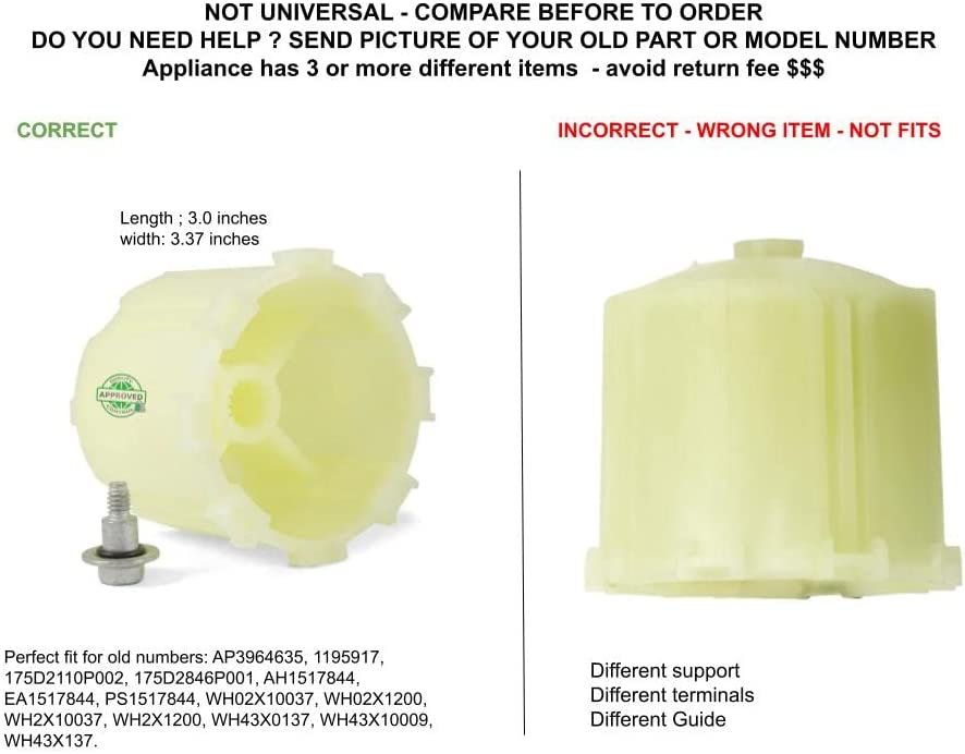 GLOB PRO SOLUTIONS AP3964635 PS1517844 EAP1517844 PD00001044 CKD4132 Agitator Coupling Kit