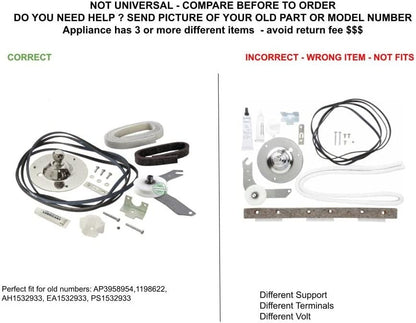 GLOB PRO SOLUTIONS AP3958954 PS1532933 EAP1532933 CKD2859 Dryer Maintenance Kit compatible with Frigidaire, Gibson, Kenmore White Westinghouse