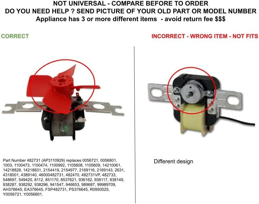 GLOB PRO SOLUTIONS 1003 2631 56721 56801 482470 CKD5758 Evaporator Fan Motor Kit