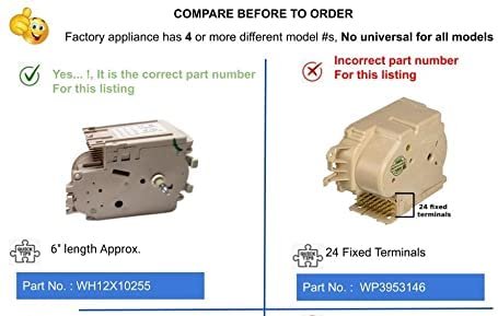 GlobPro 175D4232P021 Washer Timer 24 Terminals 6" length Approx. Replacement for and compatible with General Electric Heavy DUTY