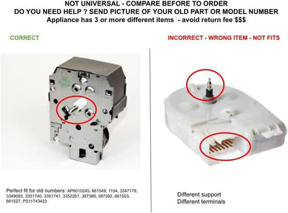 GLOB PRO SOLUTIONS 387389 387392 661503 661527 CKD2871 Timer compatible with Kenmore,