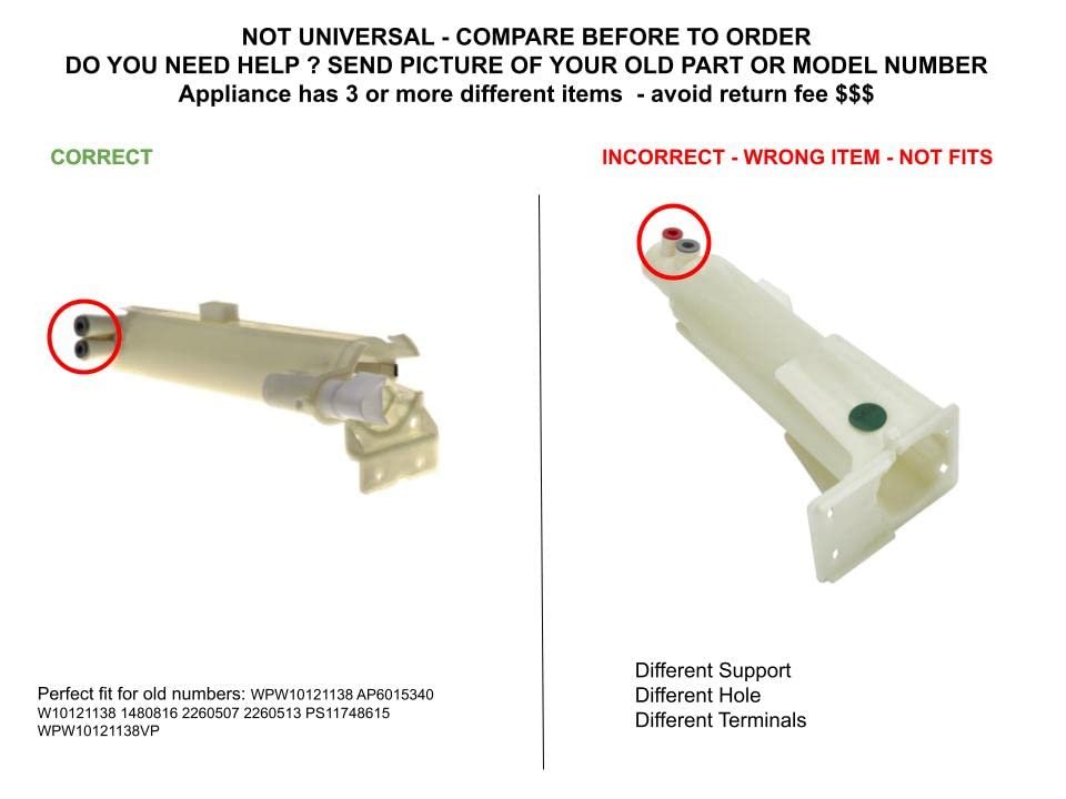 GLOB PRO SOLUTIONS 2260507 1480816 2260513 W10121138 WPW10121138VP CKD4062 Water Filter Housing